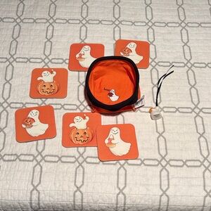 Longaberger Orange and Black Coaster Tote